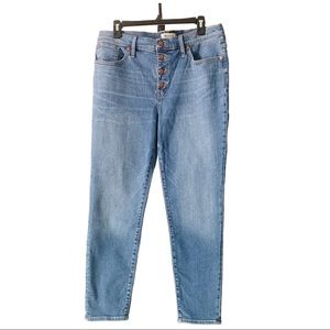 Madewell 9" Mid-Rise Skinny Crop Bottom Jeans 32